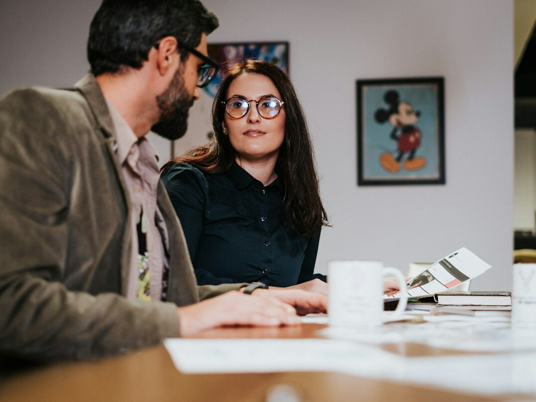 programmers at corporate desk