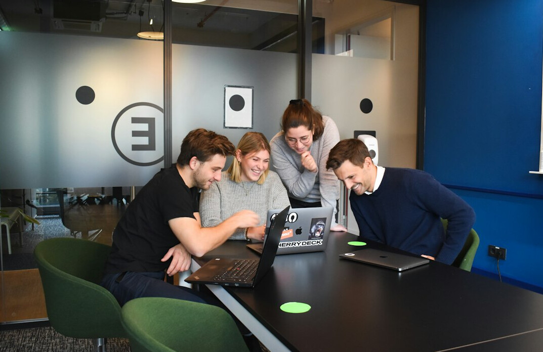 corporate team coding session