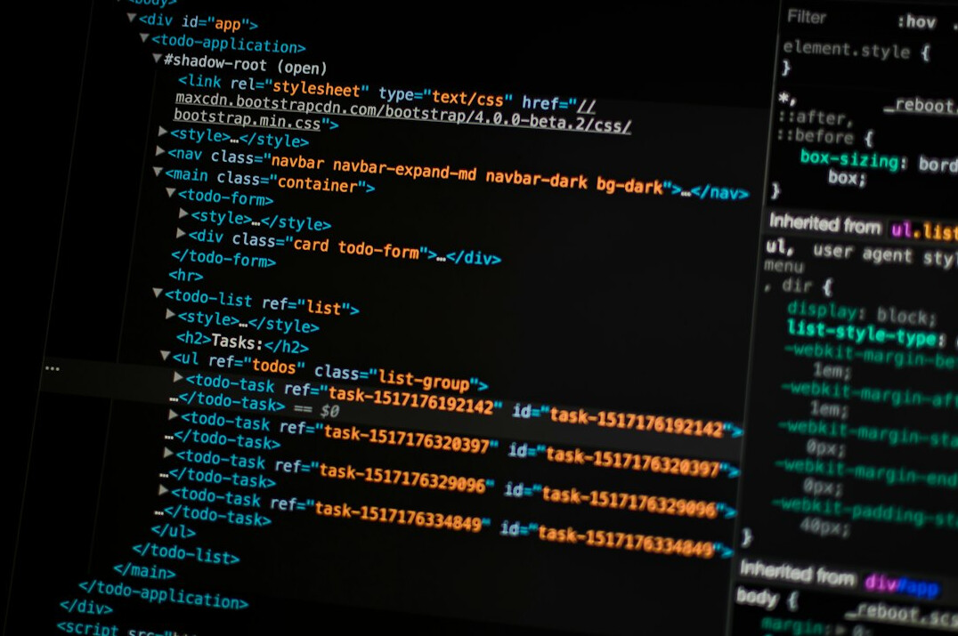 software developer coding