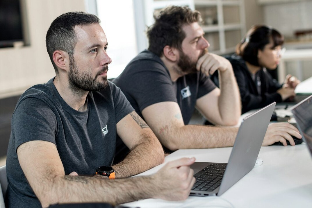team of programmers in office
